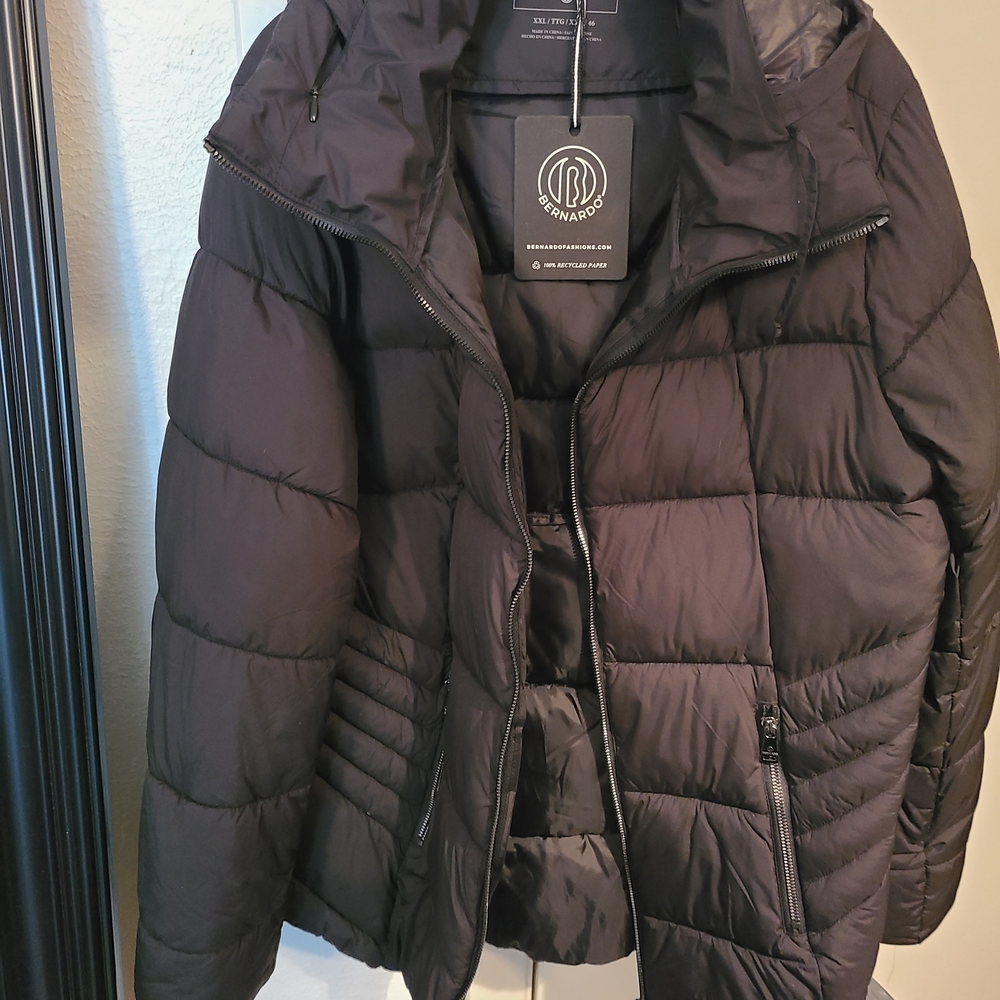 Bernardo Charcoal Black Puffer Jacket for Women